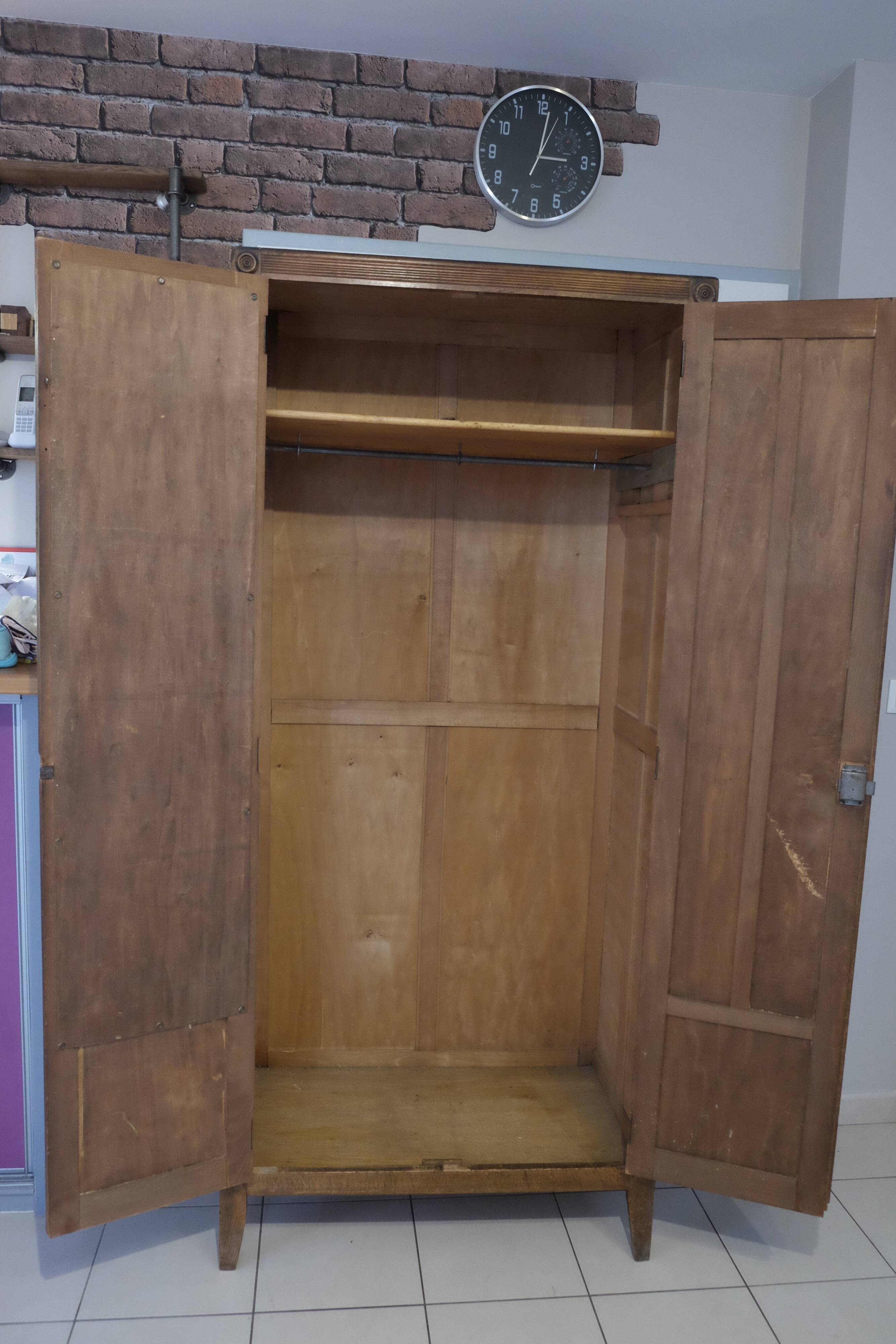 Wardrobe with mirror paris vintage