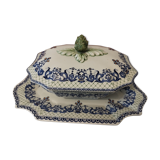 Vegetable tree with earthenware top from Giens, Rouen décor