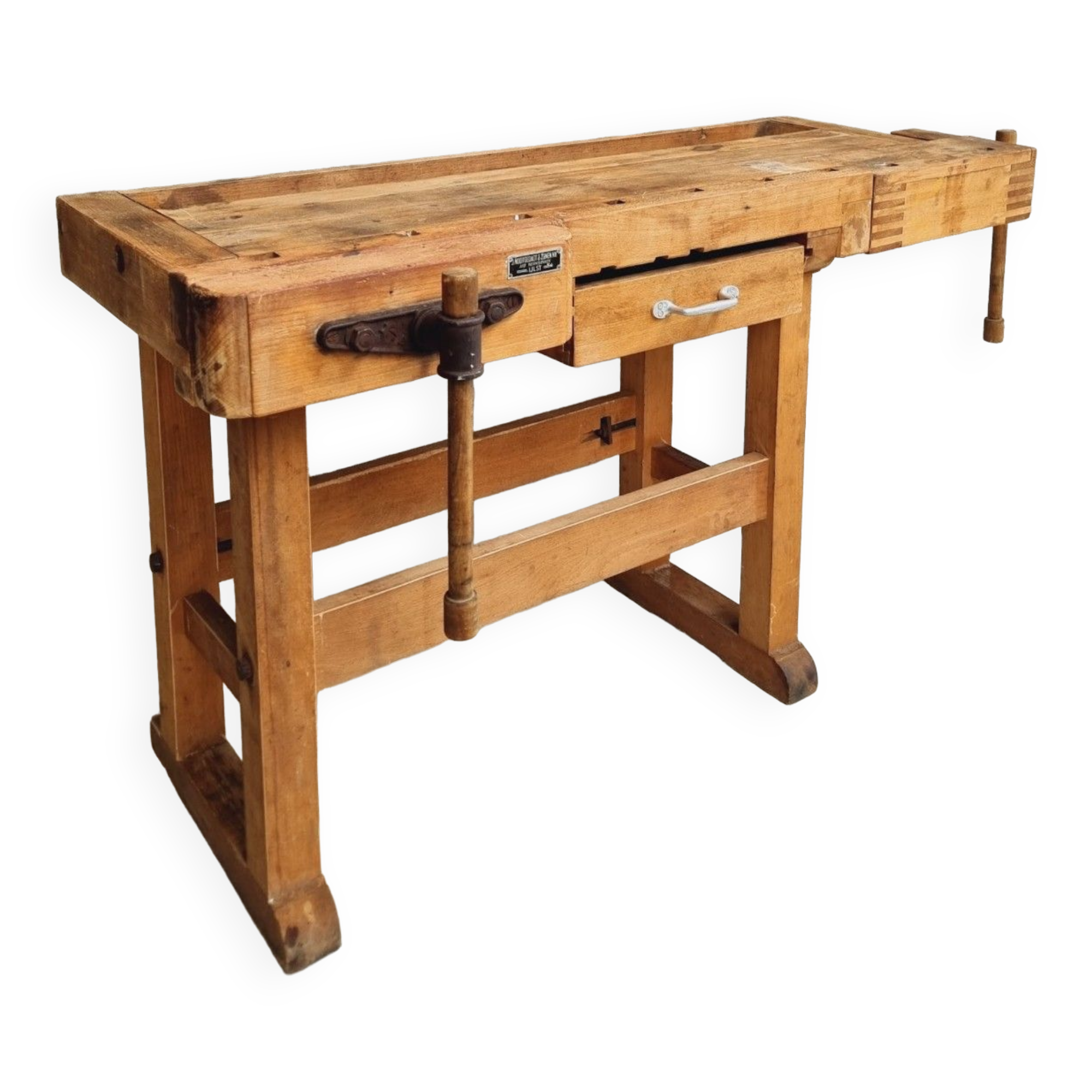 Workbench side table bathroom furniture beech