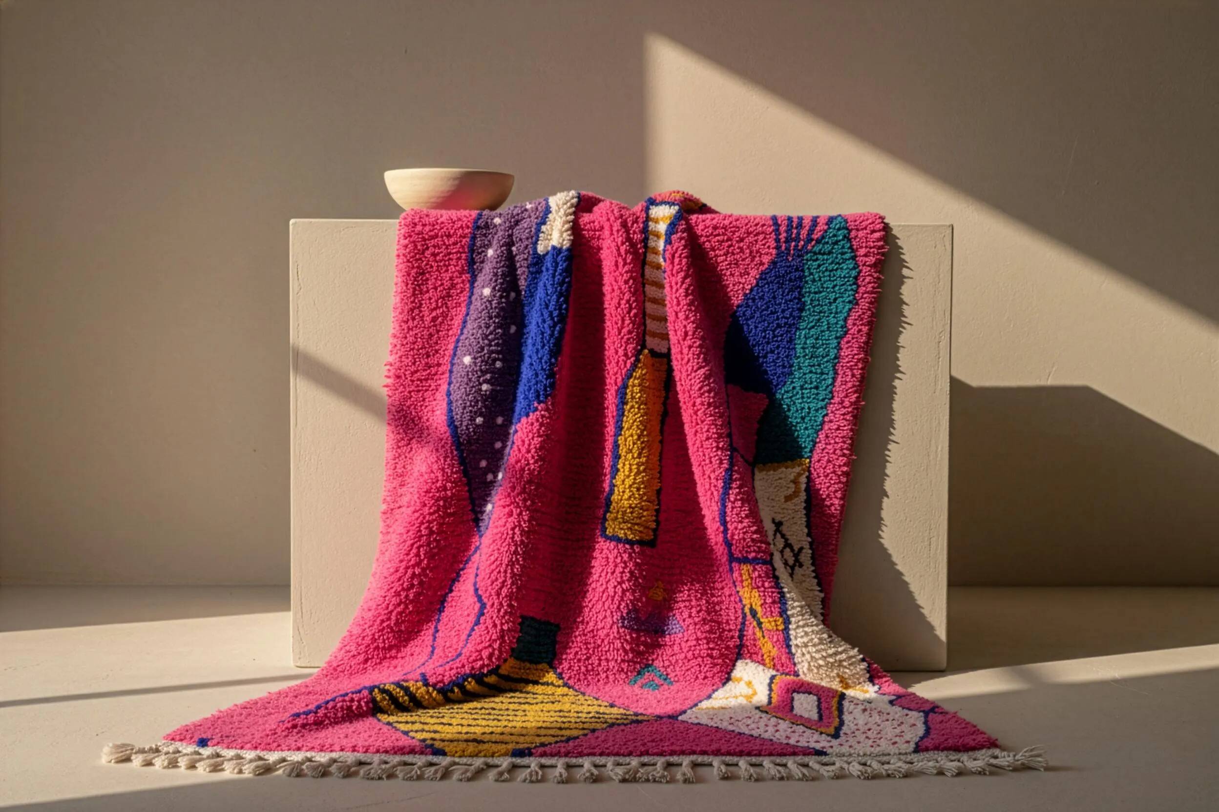 Natural handmade Berber rug 3x2 m