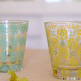 Vintage flower glasses Cerve Italy