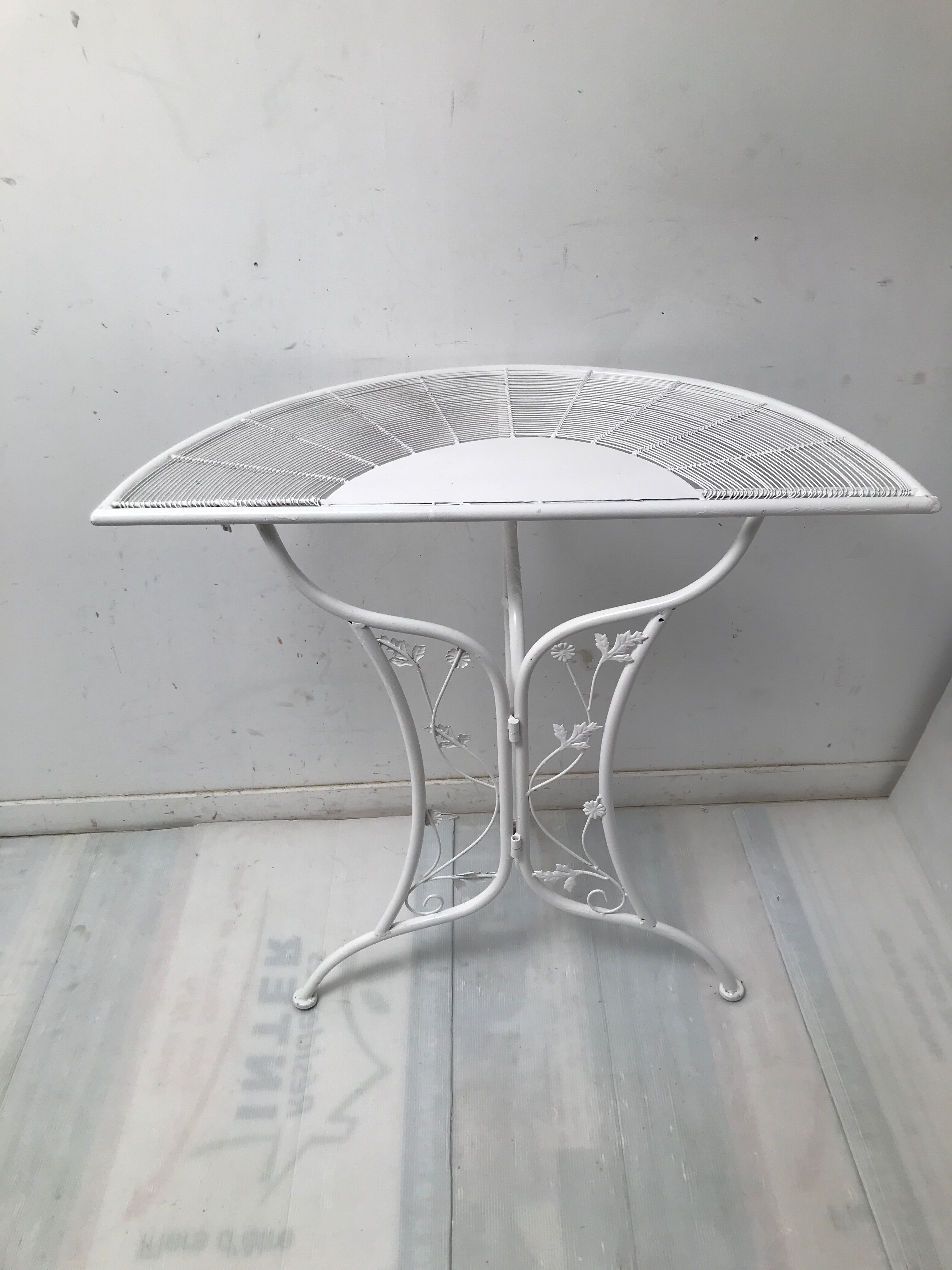 Console table Half-Moon wrought iron