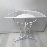 Console table demi-lune fer forgé