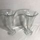Pair of old moulded glass vases
