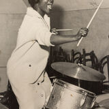 Jazz Band, 1940s b/w images on heavy wooden panels, 85 x 99 cm