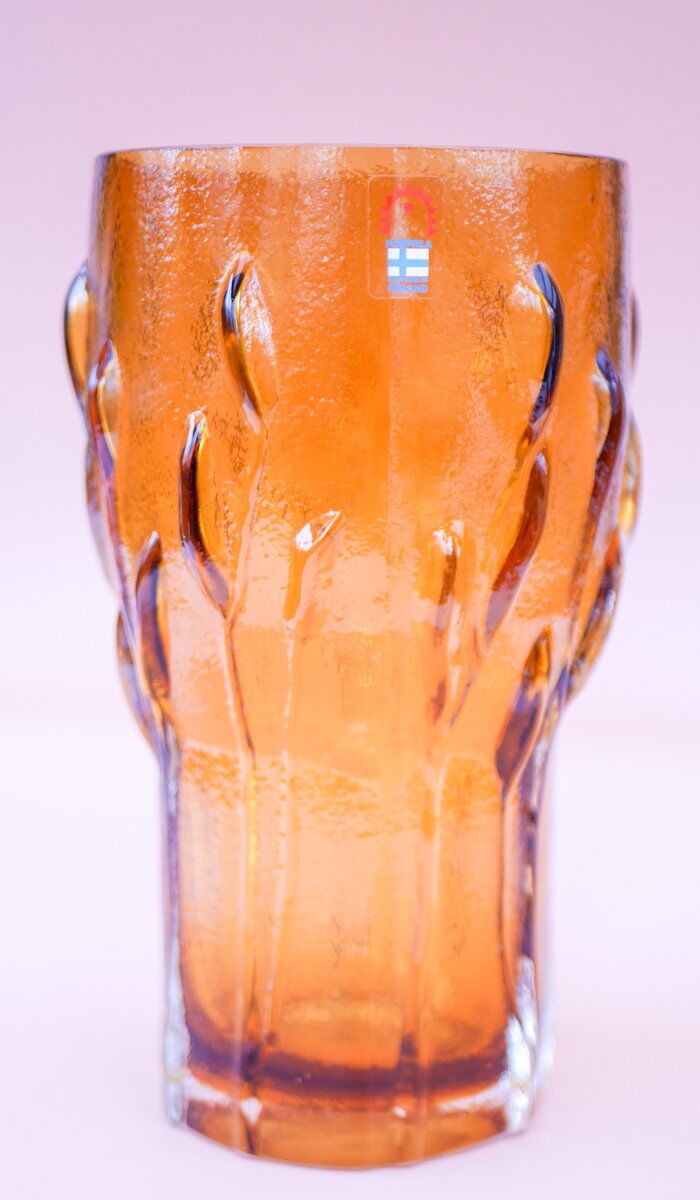 Finnish art glass vase by Kaj Blomqvist for Humppila