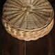 Panier corbeille ronde osier tressage vintage