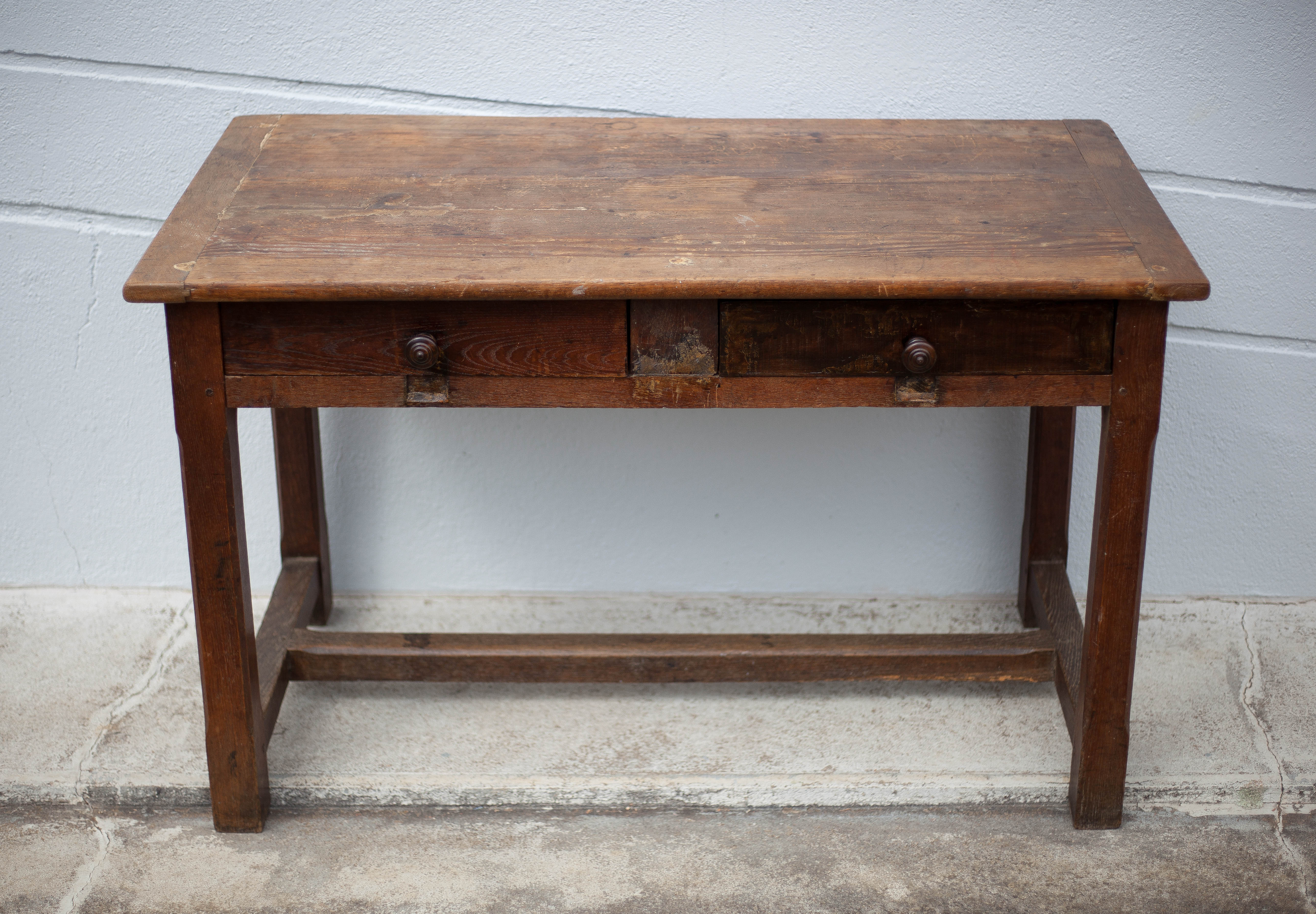 Table bois ancienne table de cuisine table salon campagne, chalet, table avec tiroirs