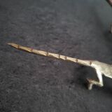 6 vintage knife rests, brass crocodiles, in excellent condition.