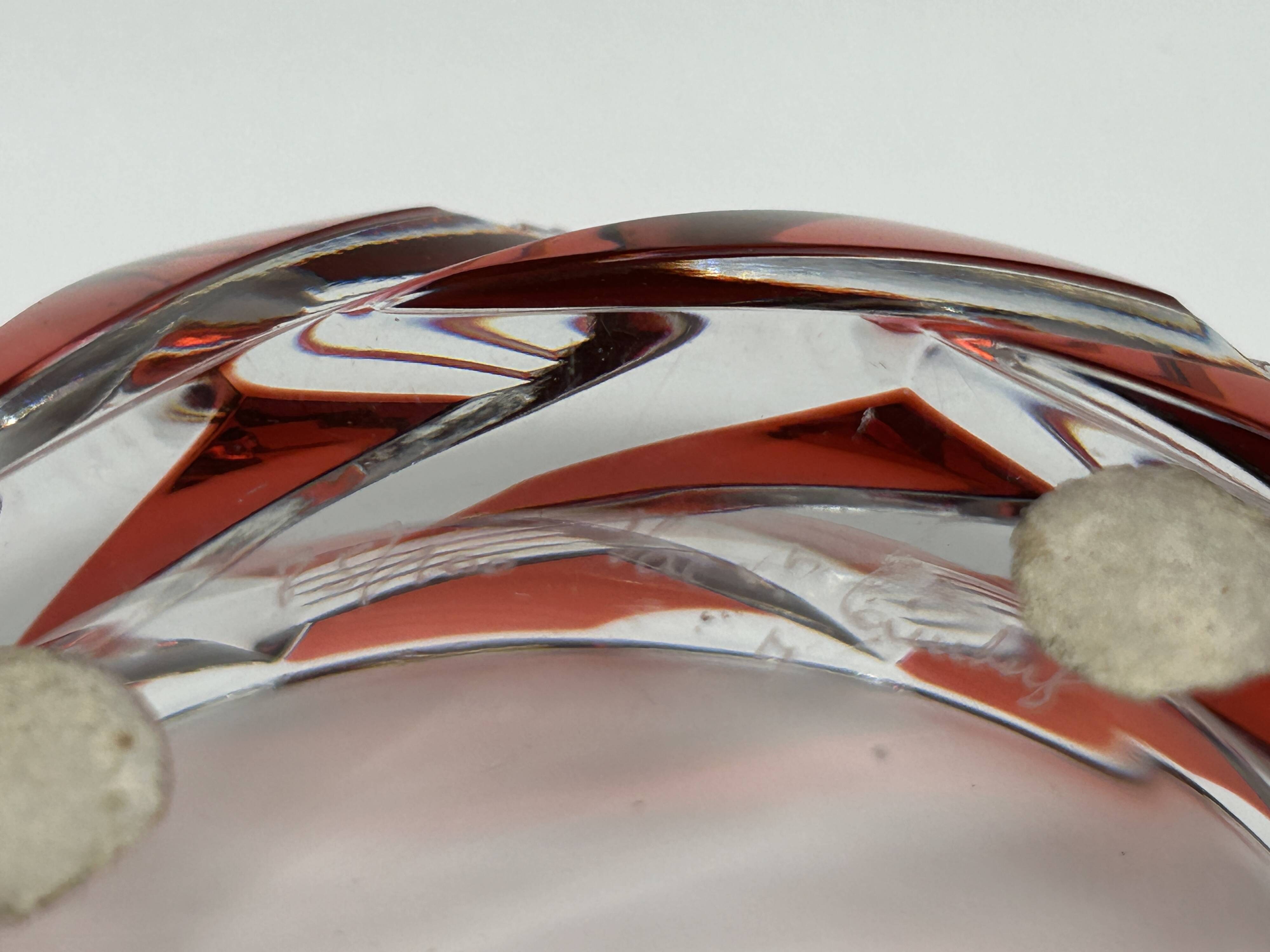 AURORE ashtray in Val Saint-Lambert crystal