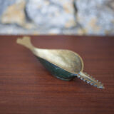 Brass ashtray, fish saw, modernist, decoration
