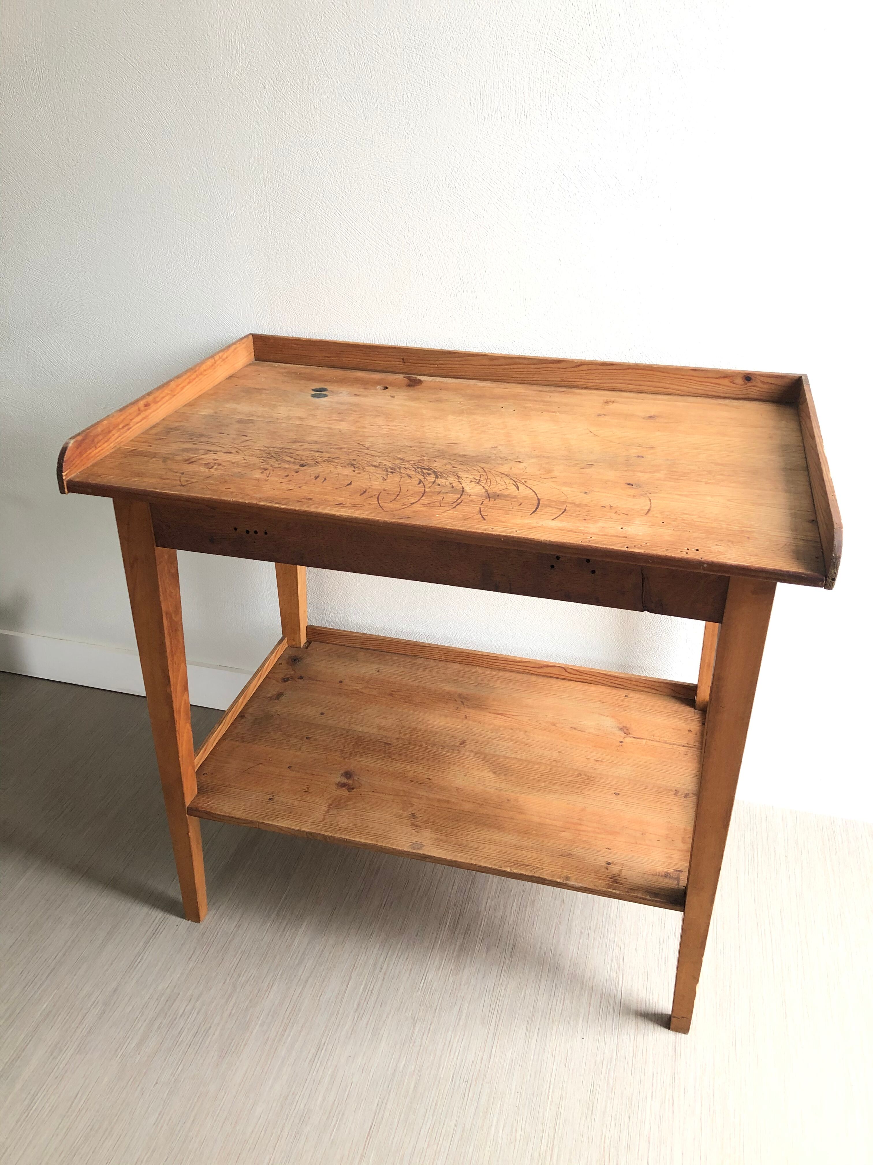 Wooden side table