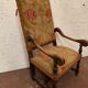 Fauteuil de style louis xiii en noyer massif xx siècle