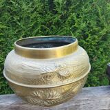 Cache pot en cuivre Art Nouveau