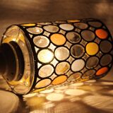 Colored glass pendant light