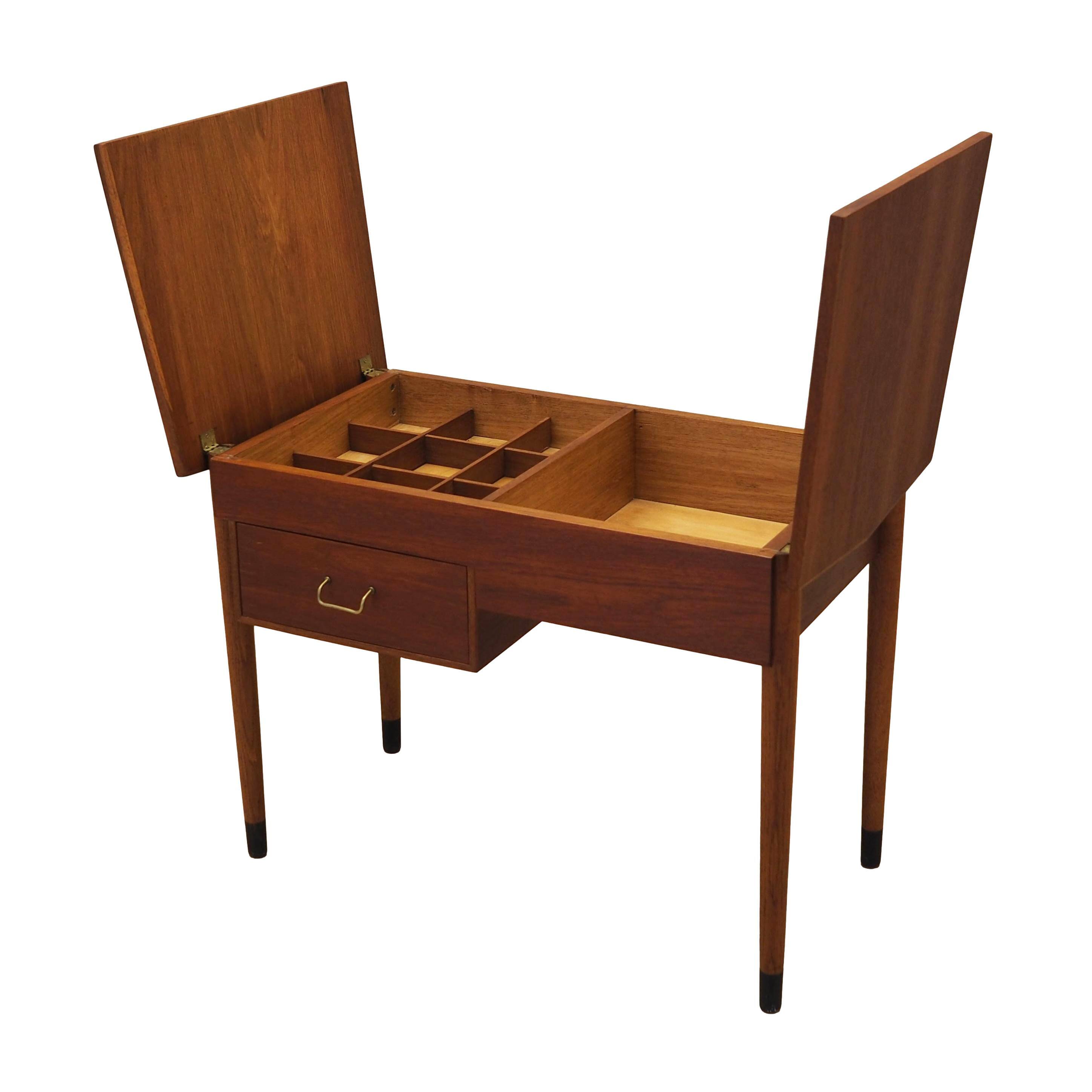 Teak sewing table, Danish design, 1960s, production: Denmark