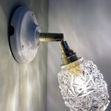 Vintage tulip wall lamp in molded glass