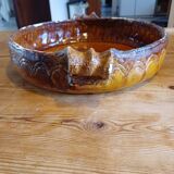 19th century enamelled terracotta dish