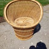 Pair of Vintage Wicker Armchairs