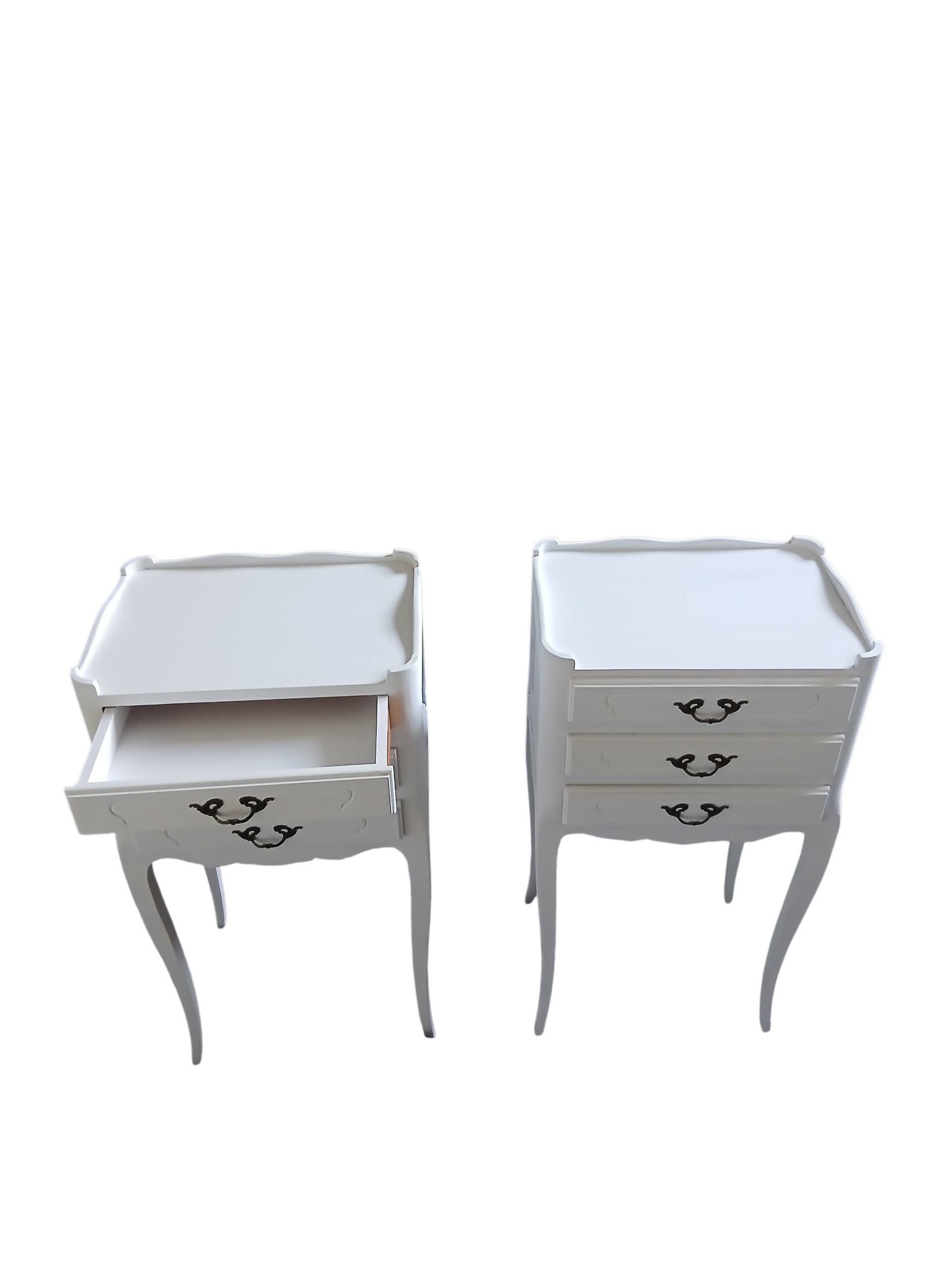Pair of antique bedside tables