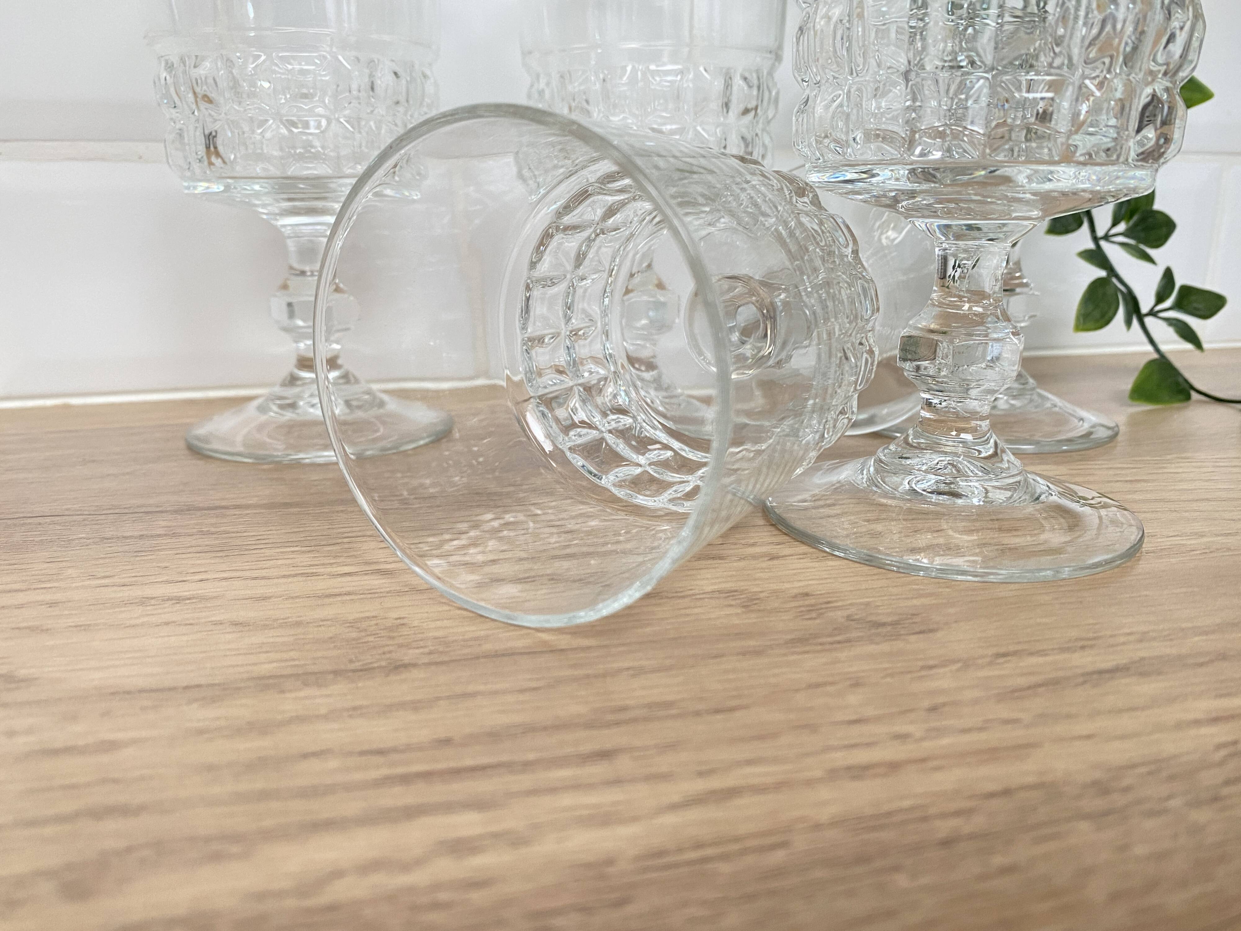 Set of 5 Luminarc Quadrille water glasses