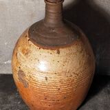 Potter bottle enamelled earth art-populaire XIXth