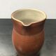 Former pitcher brown sandstone interior white 70s vintage