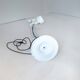 Mid Century Modern White Metal Floor Lamp by Elio Martinelli, 1970s