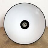 Black Enamel Industrial Pendant Lamp from AEG, 1930s