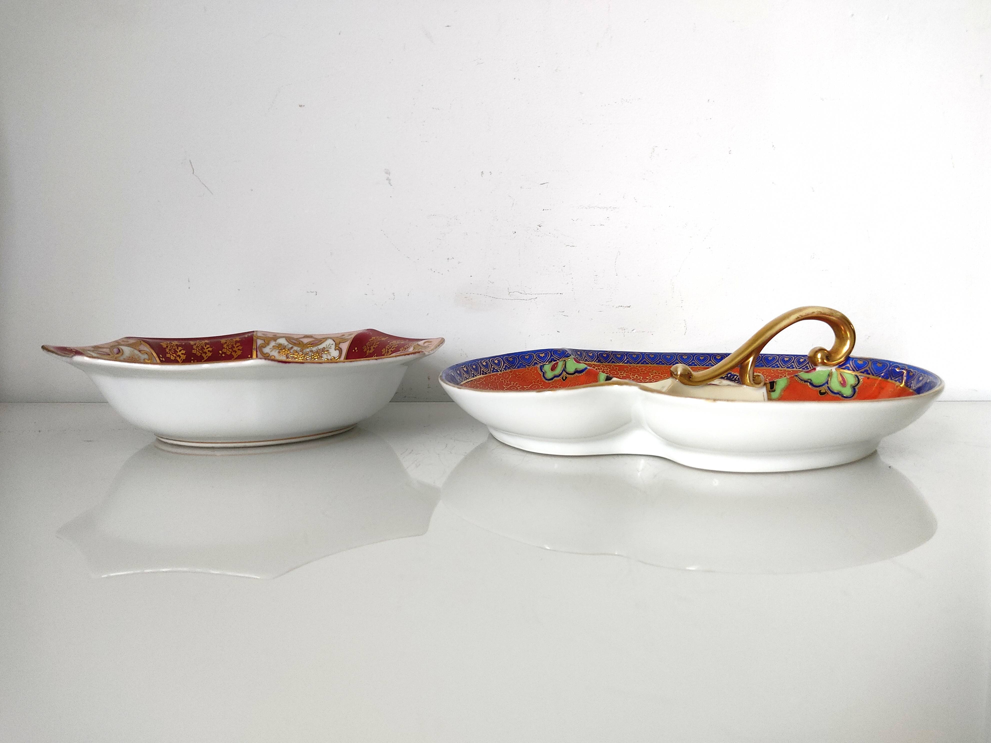 Two Meito China Japanese porcelain dishes