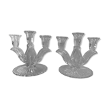 Pair of crystal candlesticks
