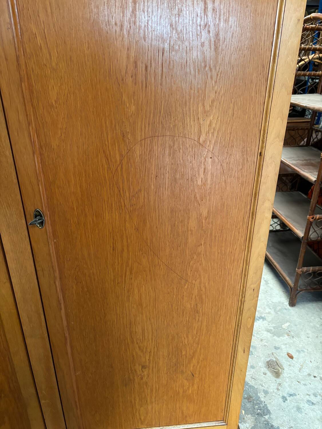 Vintage Parisian wardrobe with compass feet