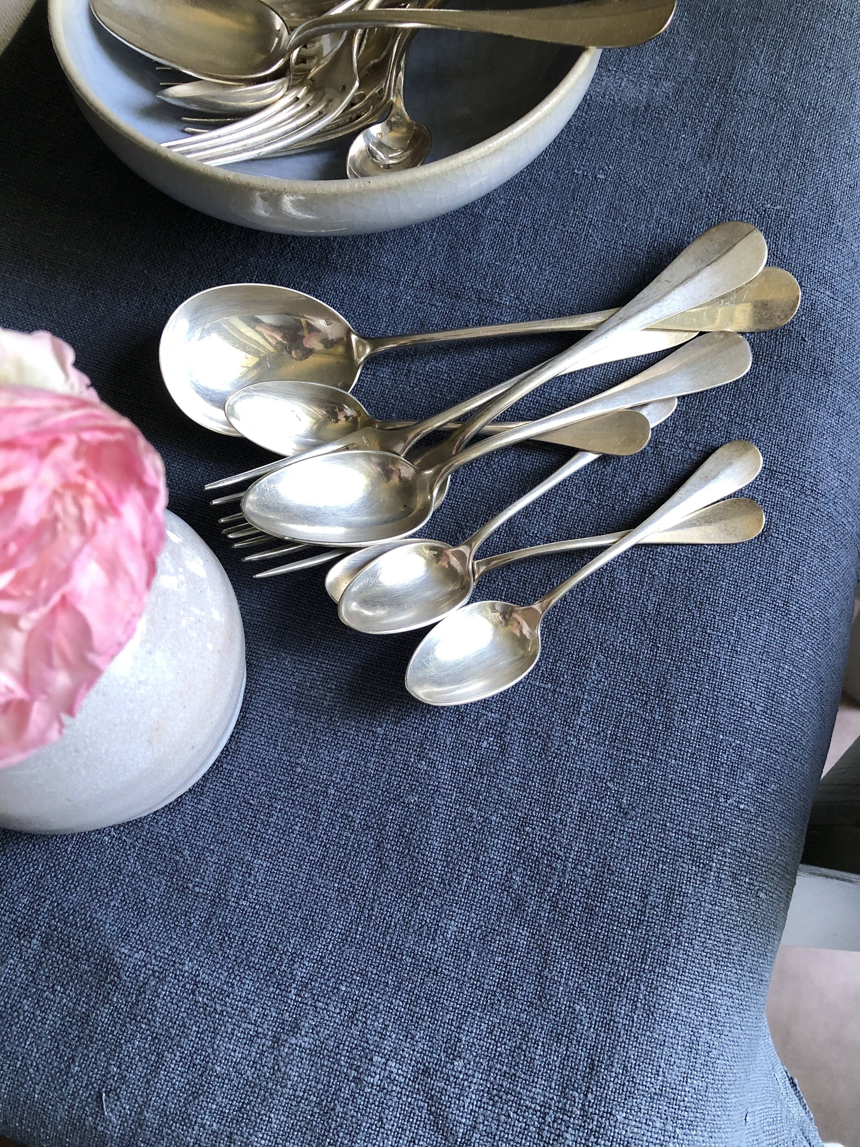 Grey tinted hemp harvest tablecloth