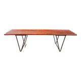 50s slatted bench by Robin Day for Hille