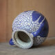Vase signed Léon Pointu, ceramic vase with a glazed snake skin effect.