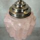 Art Deco Skyscraper – Pink crackled glass