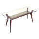 Wood and glass coffee table attributed to Ico Parisi, 1950s