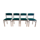 Lot de 4 chaises en velours vert