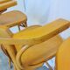 Set of 4 Vintage Bentwood High Pub Chairs with Armrests / Natural Wood Colo