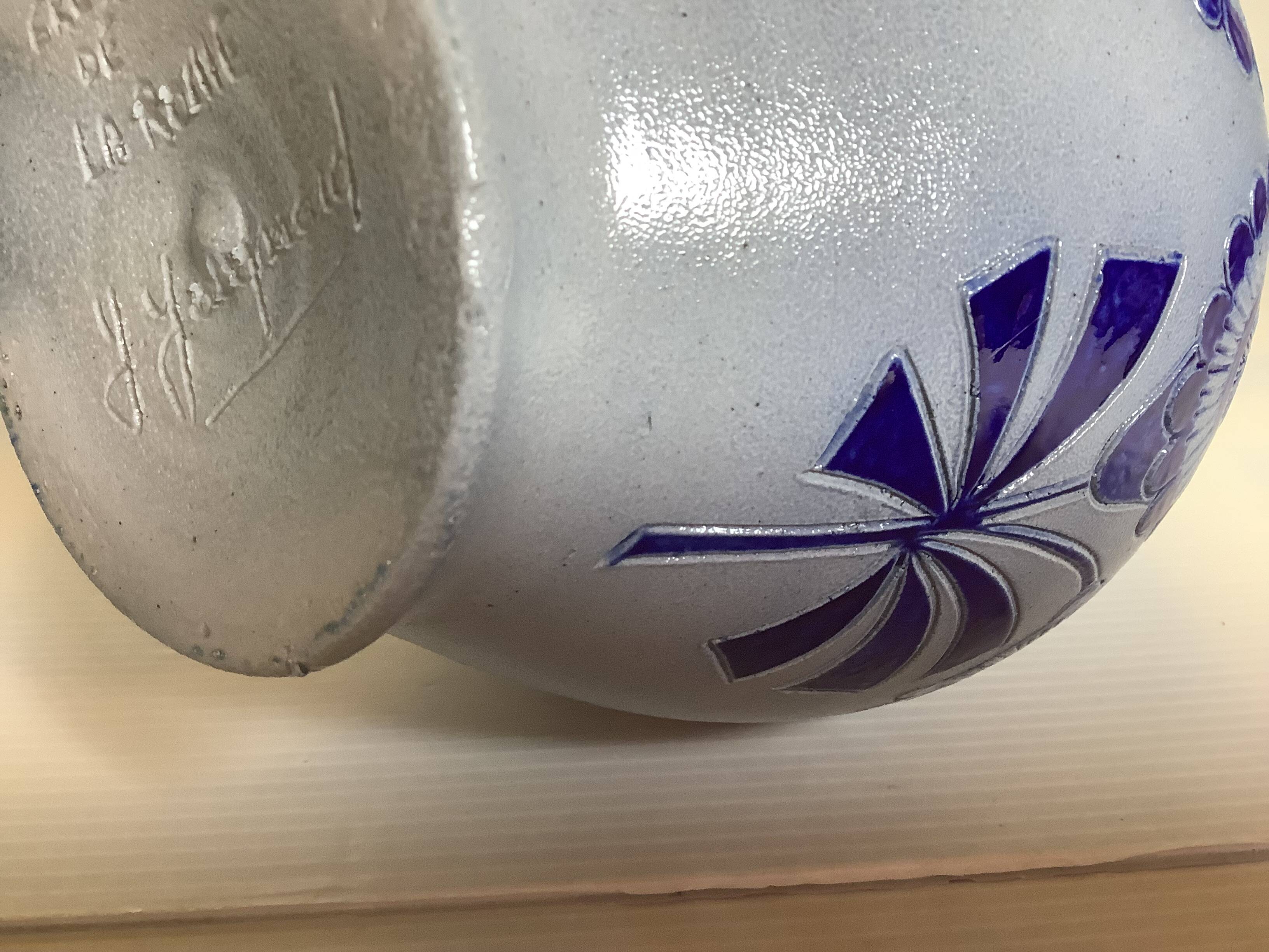 Rock sandstone flower vase Jules Jacquemart Belgium