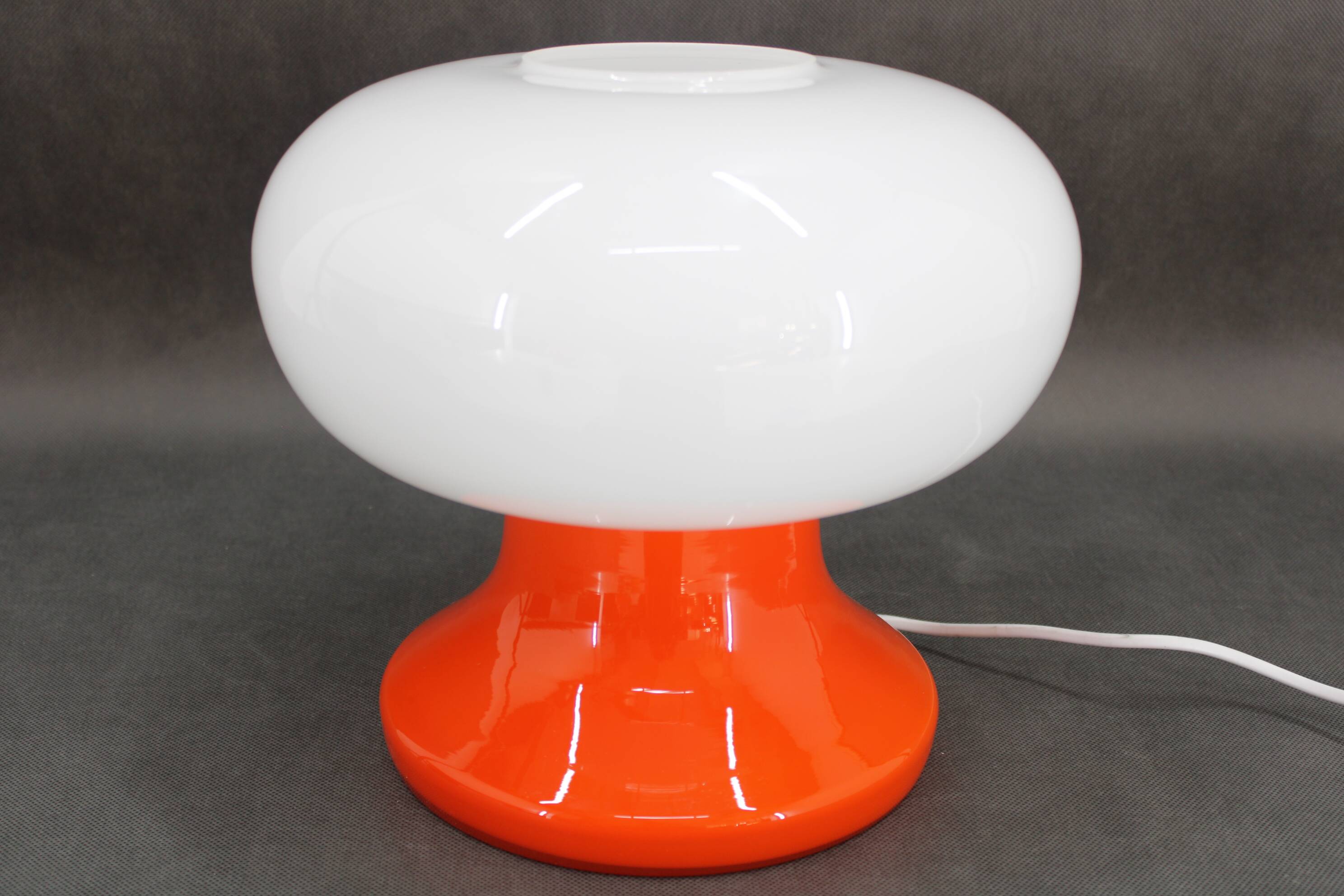 1970s Stepan Tabery Glass Mushroom Table Lamp, Czechoslovakia