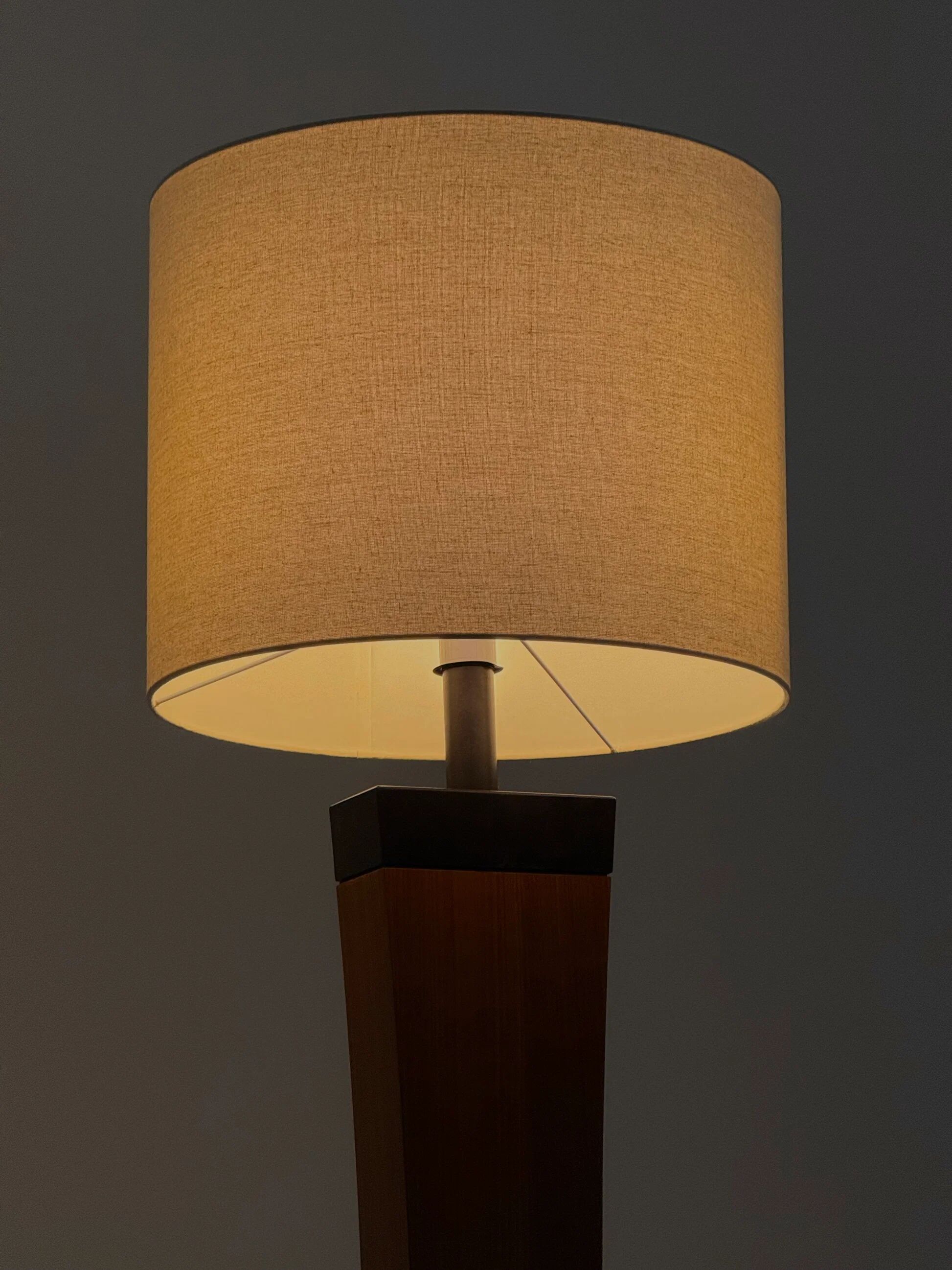 Lampe de sol en teck des années 50 italienne