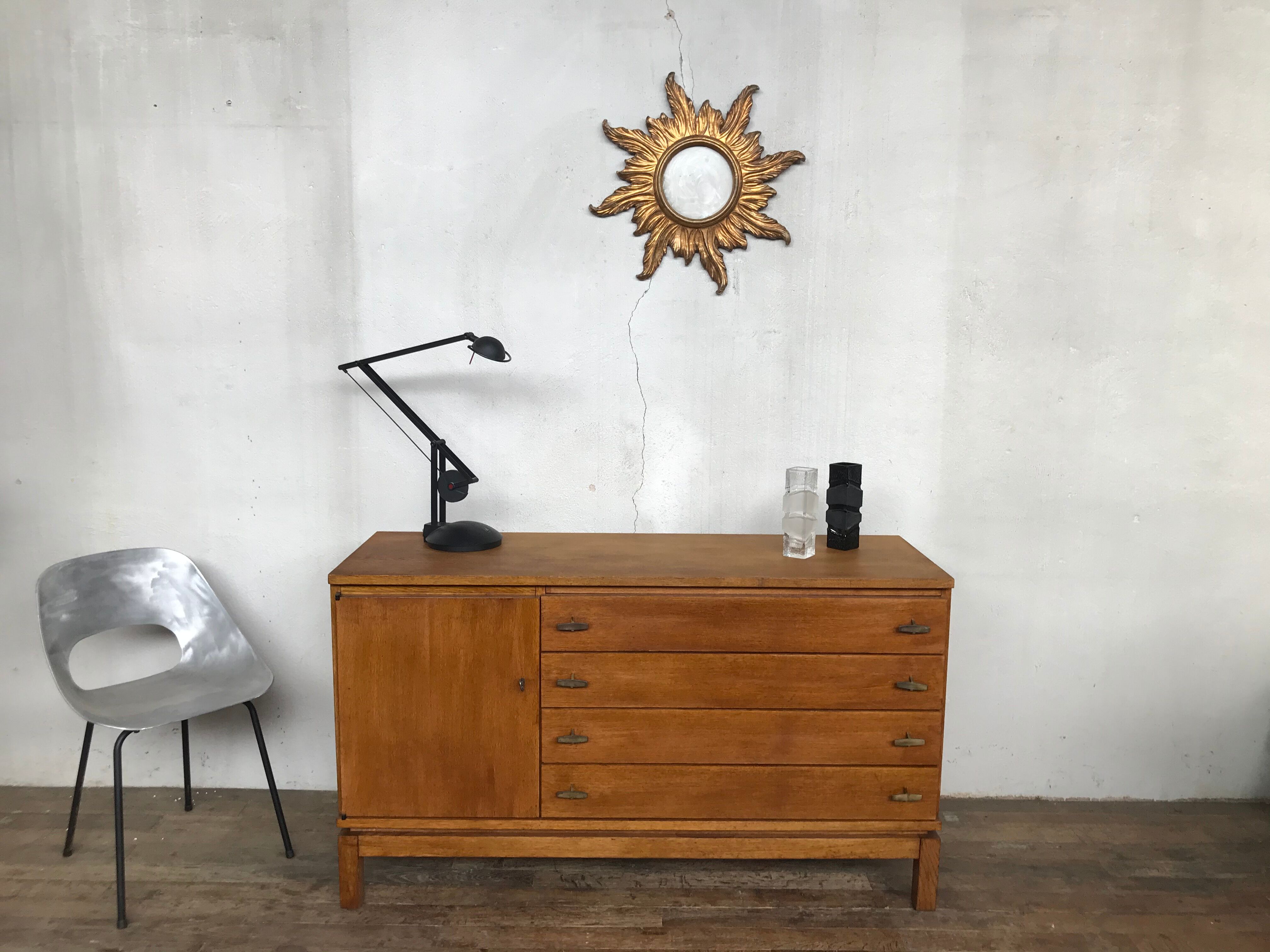 Vintage buffet Marcel Gascoin reconstruction design 1960