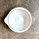 Pillivuyt white and gold porcelain eared salad bowl, "Eva" service