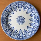 6 old flat plates in Gien earthenware