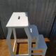 Former Escabeau Tabouret 3 Marches Bois White Escamotable Vintage