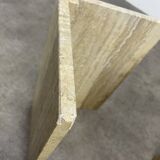 Table basse travertin rectangle bords arrondis