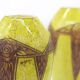 Set 2 Rare Vase Ovoïde signé F-T Legras Pare de verre Art deco 1930