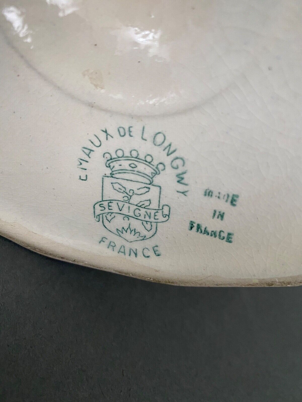 Enamel cornet vase from Longwy XXth shower foot