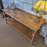 Vintage rattan console